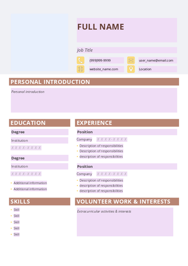 CV (resume) form 5